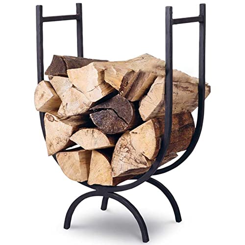 CHLL firewood Rack Outdoor Oval Indoor Firewood Rack, Weather Fastness Rustproof Firewood Holder, Wood Log Storage Stand for Fireplace, Backyard, Camping