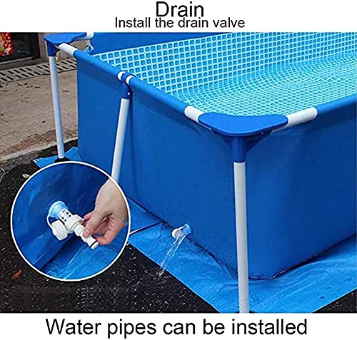 RSQJ Family Swimming Pool Above Ground Large Swimming Pool with Brackets Kids and Adults Can Swim Family Pool Dogs Pond