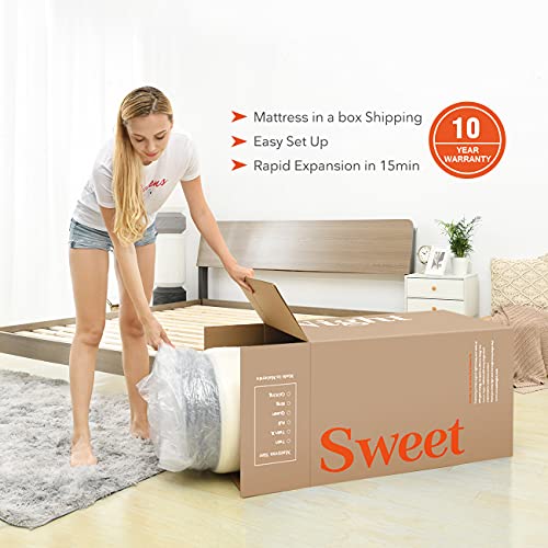 Sweetnight King Mattress, 12 Inch King Size Memory Foam Mattress with 5 Zones System for Ultimate Pressure Relief & Motion Isolation