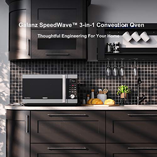 Galanz GSWWA16S1SA10 3-in-1 SpeedWave with TotalFry 360, Microwave, Air Fryer, Convection Oven with Combi-Speed Cooking, 1.6 Cu.Ft/ 1000W, Stainless Steel