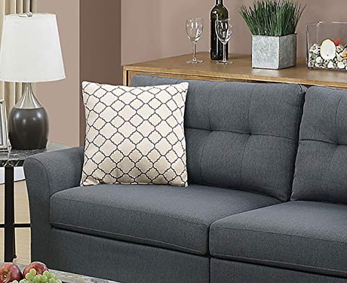 Poundex PDEX- Sofas, CHARCOAL
