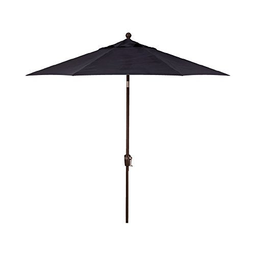 Treasure Garden 9-Foot (Model 920) Push Button-Tilt Market Umbrella Bronze Frame Obravia2 Fabric: Navy