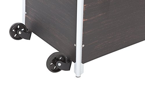 Fire Sense Coronado Brushed Brozne Pyramid Flame Heater with Wheels | Beautiful Tall Flame | Uses 20 Pound Propane Tank | 40,000 BTU Output | Portable Outdoor and Patio Heat Lamp