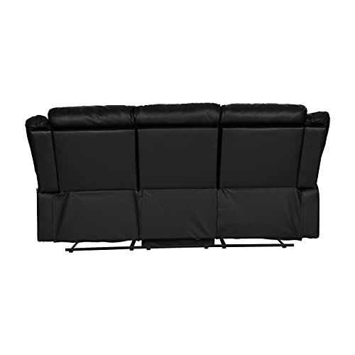 Lexicon Azrael Faux Leather Double Manual Reclining Sofa, 82