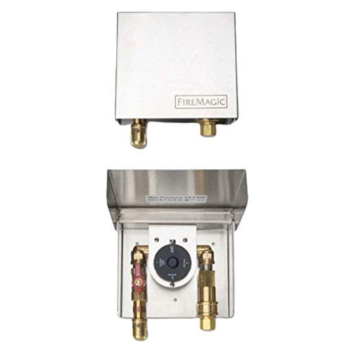 Fire Magic Stainless Steel Gas Connection Box with Quick Disconnect and 3 Hour Shut Off Timer - Propane or Natural Gas Ready (5520-03T)
