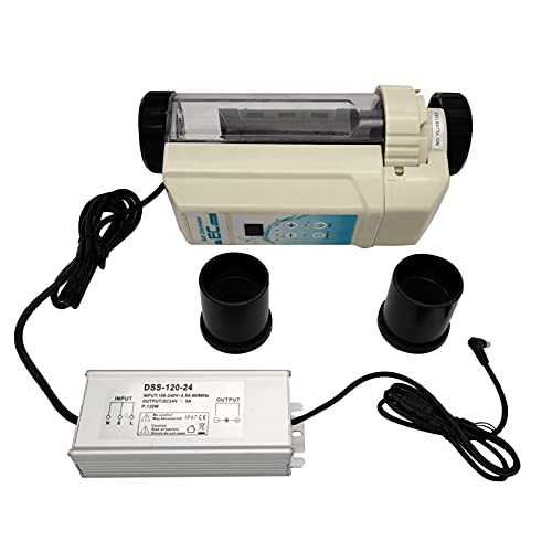 Salt Chlorinator System - 8/12/16/20 g/h Pool Chlorine Generator Water Purifier, Built-in Chlorine Detection, Saltwater Smart Chlorine Generation System for Pool Hot Tub Spa up to 25000 Gallon (16g/h)