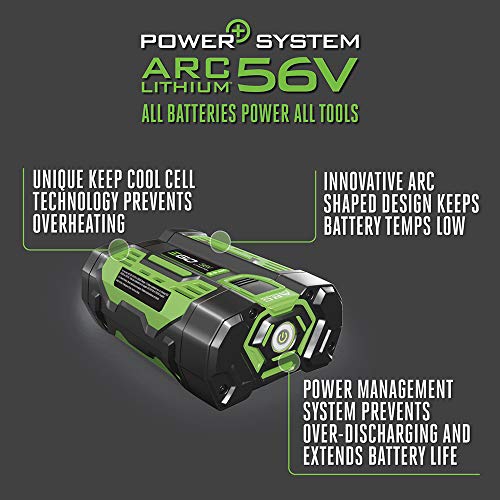 EGO Power+ ST1521S 15-Inch String Trimmer with POWERLOAD and Carbon Fiber Split Shaft 2.5Ah Battery and Charger Included & BA1400 56-Volt 2.5Ah Lithium-Ion Battery