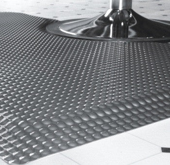 Reflex Beauty Salon Mat 5' X 5' Square with cut out