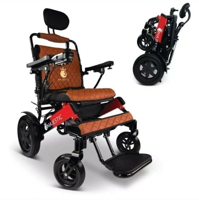ComfyGO IQ-9000 Majestic 17.5 Inch Wide Seat Remote Controlled Travel Folding  Electric Wheelchair With Recline New