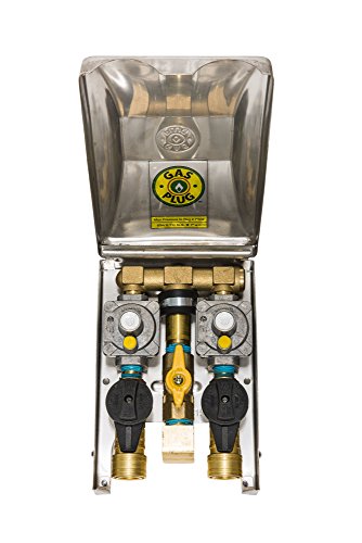 Burnaby Manufacturing Ltd G01012#DBLSS 2# Double Plug Gas Outlet, Stainless Steel