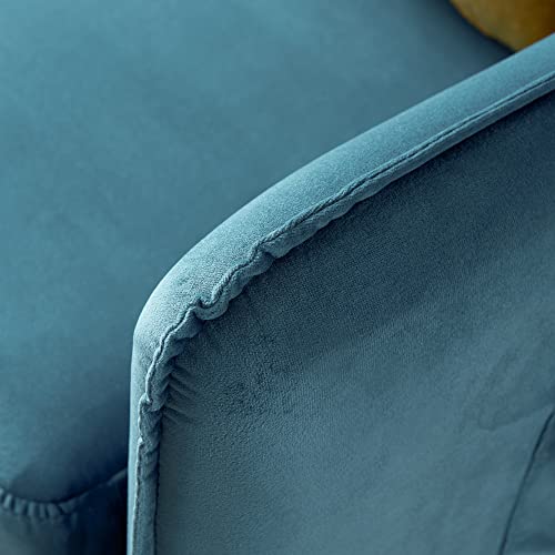 Knowlife Soft Velvet Sleeper Sofa Bed,Compact Pull-Out 2 Seaters Sleeper, 57