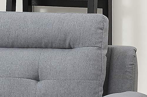 Bobkona Sectional Sofa Set Grey