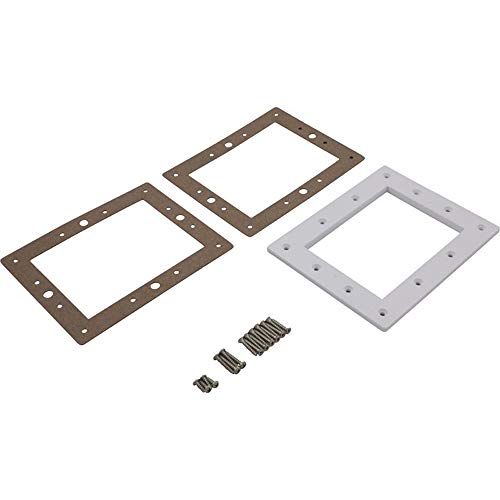 Pentair 506421 ABS 1-1/2-Inch Threaded Port Bermuda Vinyl Fiberglass Pool and Spa Skimmer, White