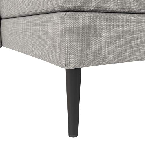 CosmoLiving by Cosmopolitan Francis Upholstered Sofa Sectional, Light Gray