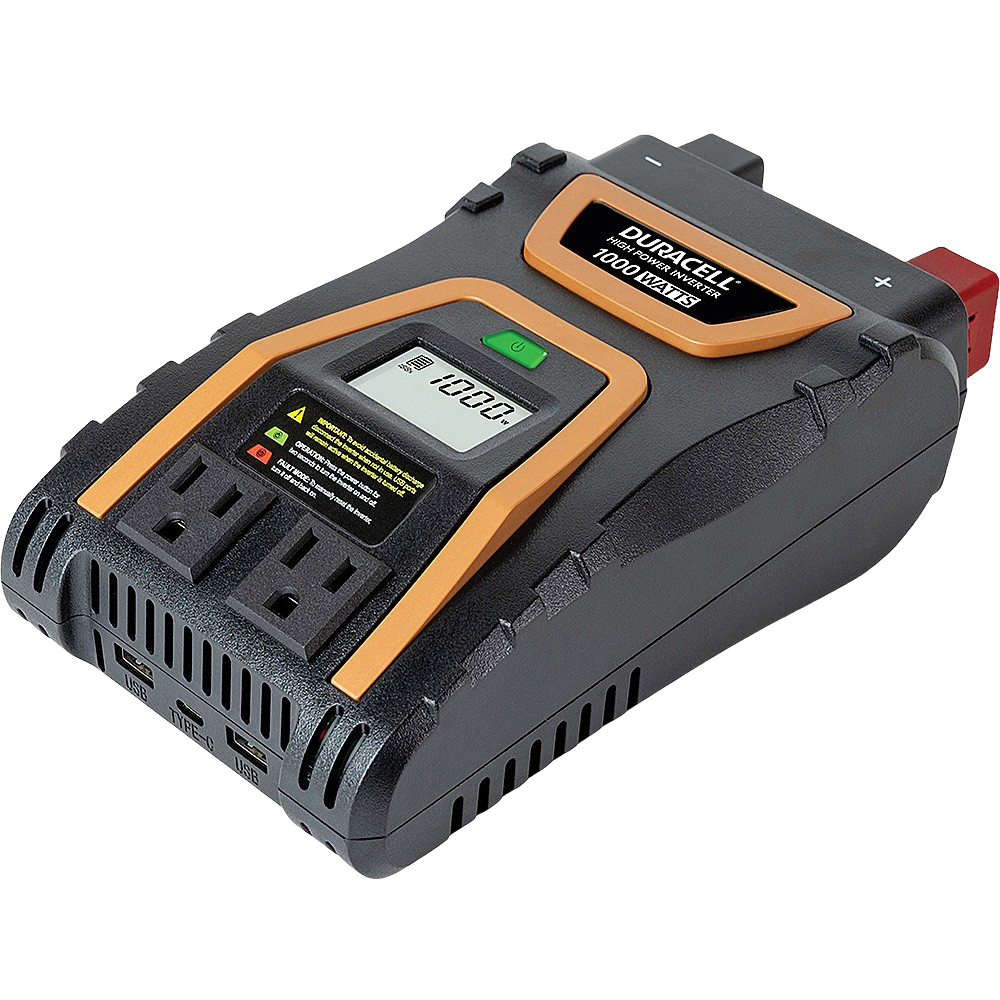 Duracell DR1000INV 1000W High Power Inverter with Type C USB Port New