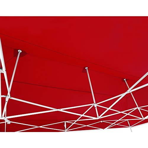 American Phoenix Canopy Tent 10x20 Pop Up Instant Shelter Shade Heavy Duty Commercial Outdoor Party Tent (10x20FT (White Frame), Red)