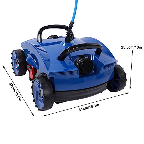 Pool Cleaner Robot, Full Automatic Pool Underwater Vacuum Cleaner Swimming Pool Bottom Cleaning Machine(US Plug 110V)