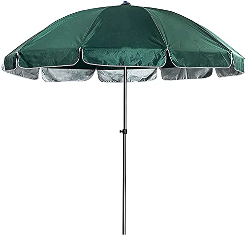 GCSQF Patio Umbrella Patio Canopy Patio Parasol,Double-Layer Cloth Thick Umbrella Pole,Portable Sunshad for Patio/Beach/Pool/Camping Sunbrella,UV GCSQF210526(Color:Green;Size:2.4m)
