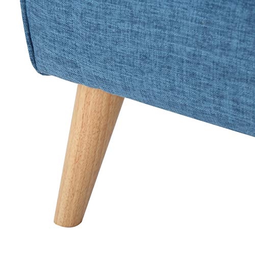 Christopher Knight Home Mariah Mid-Century Modern Loveseat, Muted Blue