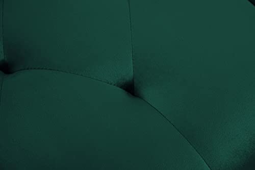 Melpomene onvertible Sectional Couch Sleeper Sofa, Modern Velvet Sectional Couch Convertible L-Shape Sofa Bed Sleeper Reversible Chaise with 2 Pillows Adjustable Back for Living Room. (Velvet, Green)