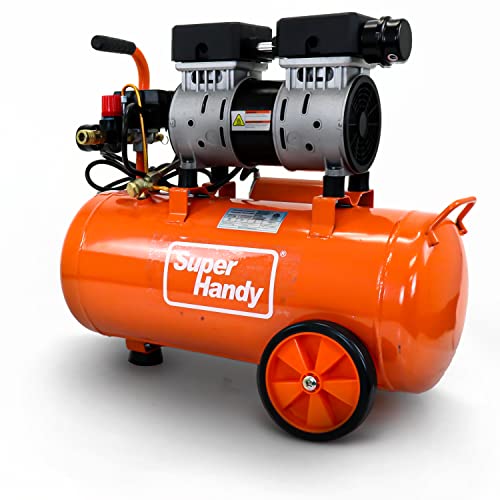 SuperHandy Air Compressor 6.3 Gal 135 PSI 1HP Portable Tire Inflator Ultra Quiet Oil Free Mechanical Pressure Gauge Heavy Duty for Job site Worksite Auto Body Collision Shop Nail Gun Pneumatic Tools