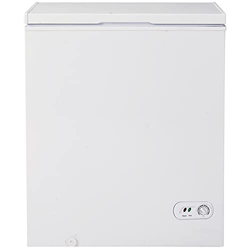 3.5 Cubic Feet Chest Freezer, Freezing Machine with Removable Storage Basket, Top Open Door for Home and Kitchen,Dorm,Bar, Office (White-2, 69cm 53cm 84cm)