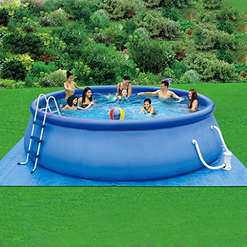 Summer Family Swimming Pool for Kids & Adults - 15ft x 33in Quick Set Inflatable Lounge Pool Above Ground Swimming Pool with Filter Pump for Kiddie/Toddler Use in Garden, Backyard Outdoor Pool
