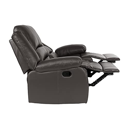 Lexicon Azrael Faux Leather Double Manual Reclining Loveseat, 62