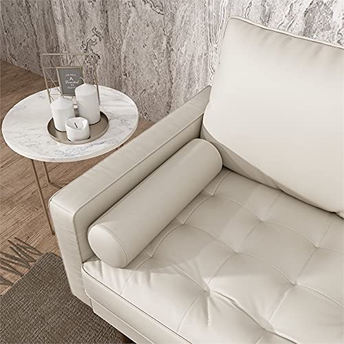 Kingway Furniture Faux Leather Genoa Living Room Sofa in Gray