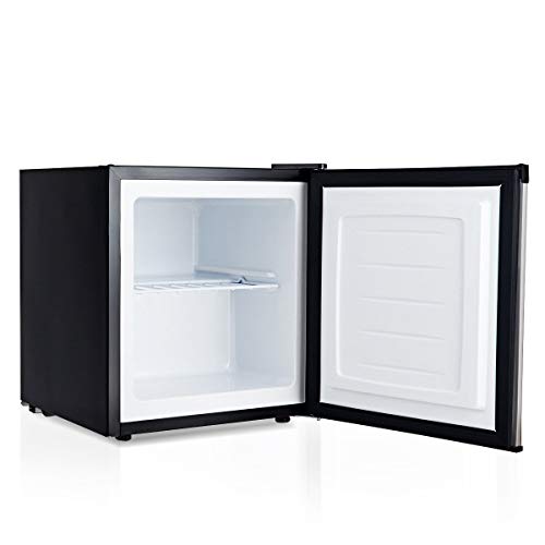 1.1 cu.ft. Compact Single Door Mini Fridge Freezer Upright Small Refrigerator Stainless Steel Perfect for small space 18 x 18 x 18.5 -inch (L x D x H)