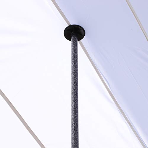 Outsunny 10' x 20' Heavy Duty Pop Up Canopy with 3-Level Adjustable Height, Wheeled Roller Bag, UV Fighting Roof, White