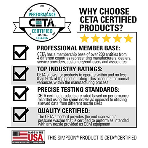 Simpson Cleaning CM61082 3200 PSI at 2.4 GPM Clean Machine Cold Water Residential Gas Pressure Washer, Natural