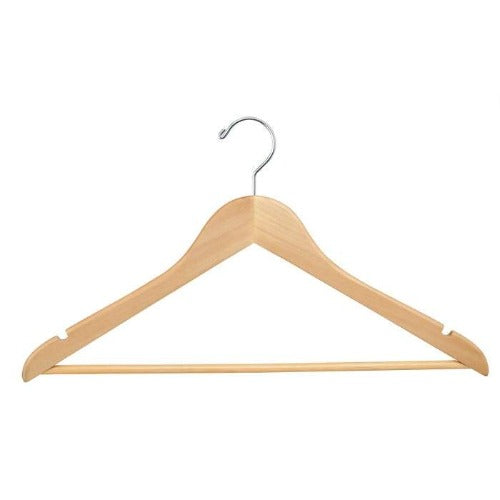 Econoco Wooden Wishbone Suite Hanger With Pants Bar - 17