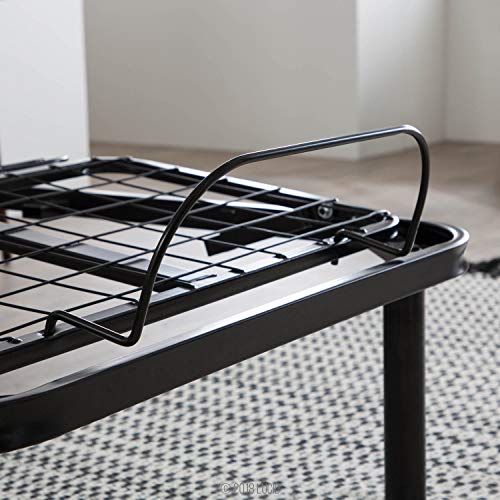 LUCID L100 Adjustable Bed Base Steel Frame - 5 Minute Assembly - Head and Foot Incline - Wired Remote Control - Twin XL