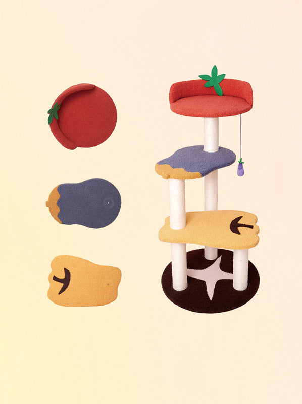 Vegetable Wood Cat Tree