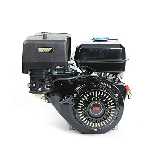 Go Kart Engine,420CC 15 HP 4 Stroke Gas Engine Go Kart Parts, Single Cylinder OHV 190F Horizontal Gasoline Motor Engine Recoil Start Go Kart Log Splitter Lifan Garden Agricultural Tool Gas Power Motor