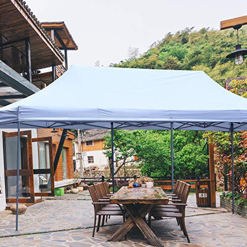 Heavy Duty 10x20 Ft Pop Up Wedding Tent with 4 Sidewalls,White - UV Coated, Waterproof Instant Outdoor Party Canopy Gazebo Tent