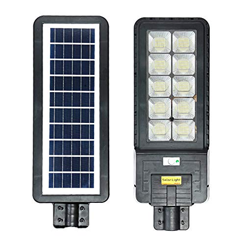 Solar Street Lights Outdoor, LED Parking Lot Lighting 500W Security Flood Light Auto On/Off Dusk to Dawn with Remote Control for Yard, Garden, Street, Basketball Court (500 watts)
