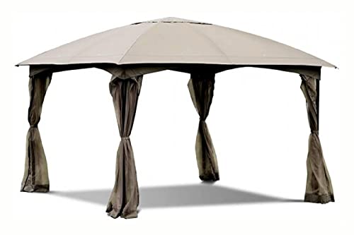 HomyDelight Canopy, 11.5' x 11.5' Fully Enclosed Outdoor Gazebo with Removable 4 Walls