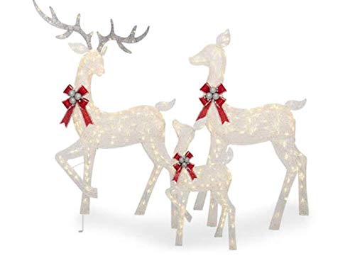 Large 3-Piece LED Lighted Holiday Deer Family - 60