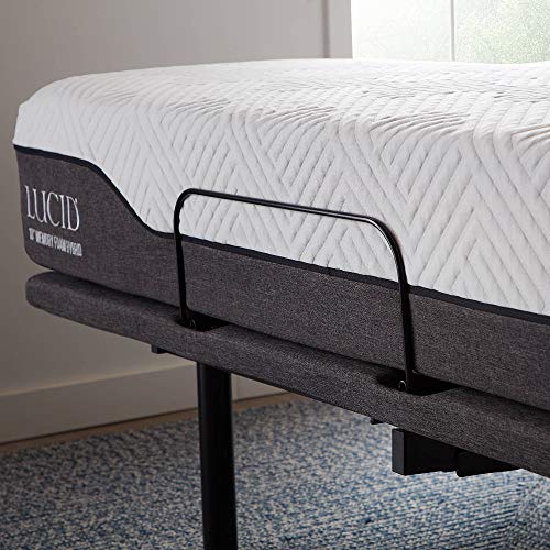 LUCID L600 Adjustable Bed Base Frame - With Massage Features - Bluetooth Compatible with Companion App - Head and Foot Incline - Under Bed Lighting - Dual USB Charging Stations - Twin XL