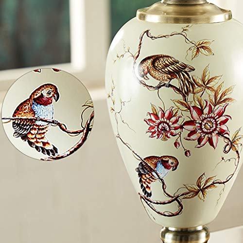 JYXPOWER Light Floor Lamp Ceramic Living Room Sofa Bedroom Bedroom Bedside Foot Pedal/Remote Control Modern Minimalist European Study Vertical Floor Lamp Tall Lamps (Color : Foot Switch)