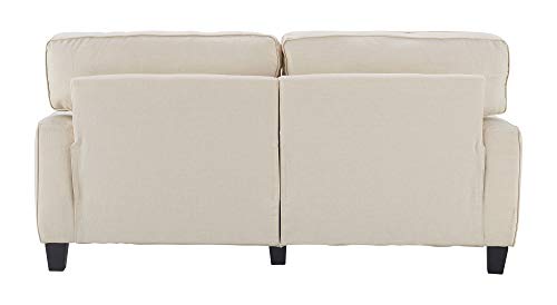 Serta Palisades Upholstered Sofas for Living Room Modern Design Couch, Straight Arms, Soft Fabric Upholstery, Tool-Free Assembly - 73
