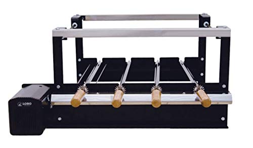 Brazilian Rotisserie Portable Charcoal Grill, Gas Grill, 4-Skewers Churrasqueira