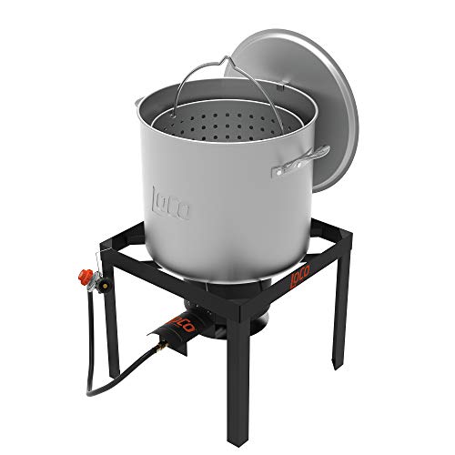 Loco Cookers LCTSK100 Stainless Steel 100 Quart Outdoor Cooking and Boiling Kit for Crawfish and Seafood Boils
