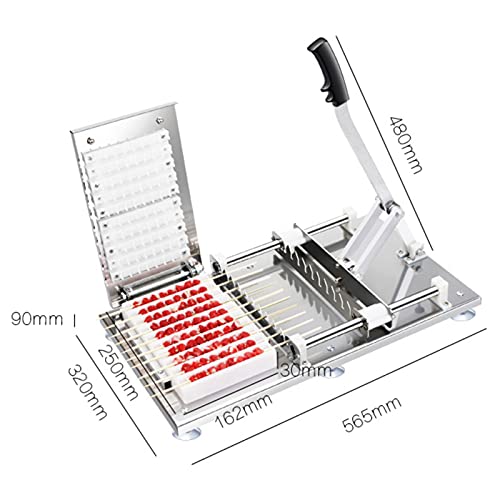 EnweMahi Labor-Saving Meat Skewers Machine,BBQ Skewers Wear Meat Tool,Stainless Steel,Food Grade Material Box,100 Skewers 5 Minutes,Grill Barbecue Kitchen Accessories Tools