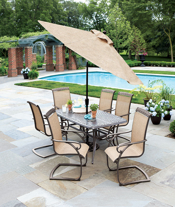 Living Accents  Carlisle  Rectangular  Brown  Aluminum  Dining Table