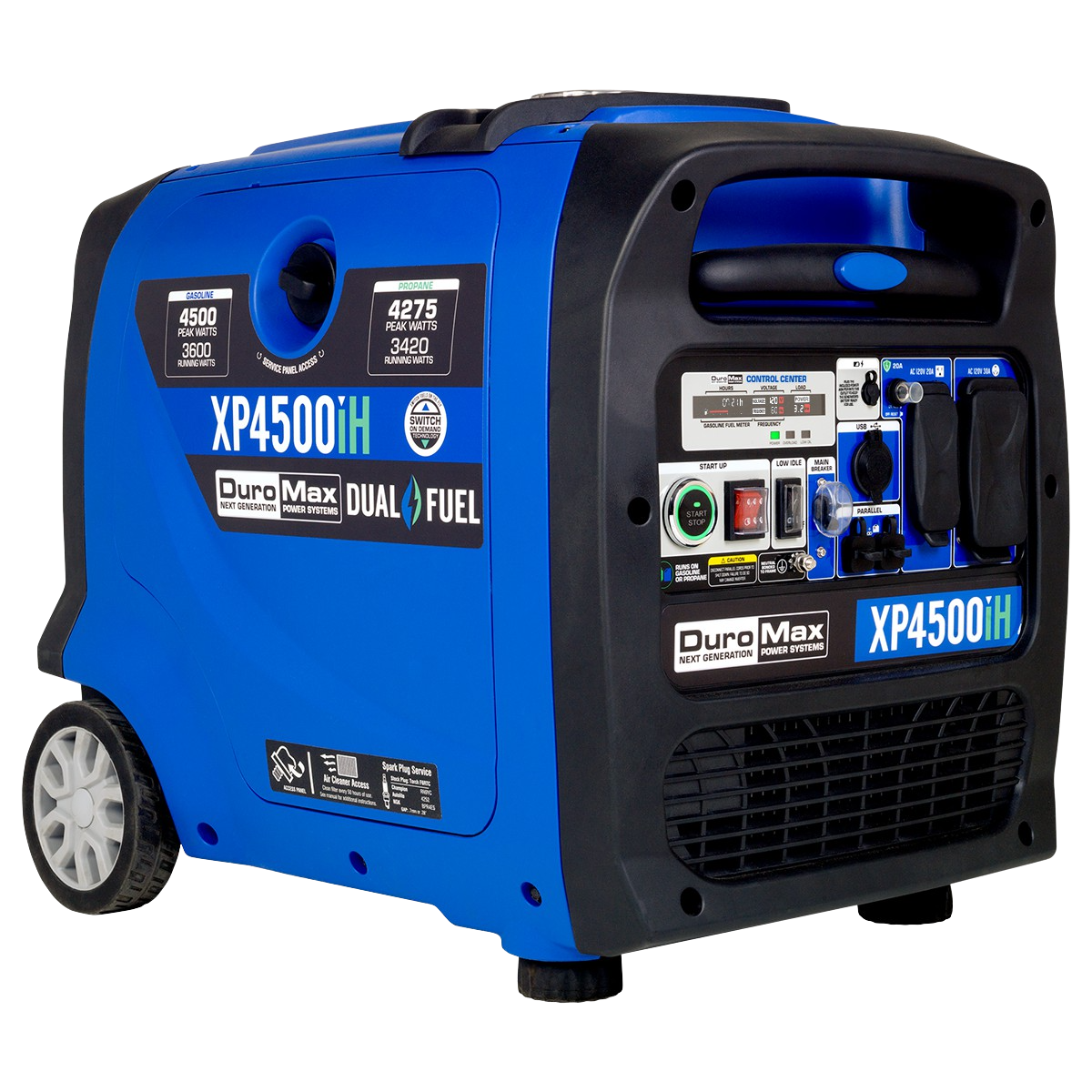 DuroMax XP4500IH 3600W/4500W 223cc CO Alert Dual Fuel Remote Start Inverter Generator New