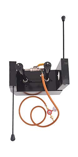 Portable Propane Forge Double Burner with Two Side Doors, 2600F Rated, for Knifemaking Blacksmith Farrier Forging Bladesmithing - Rectangle Shape Forge