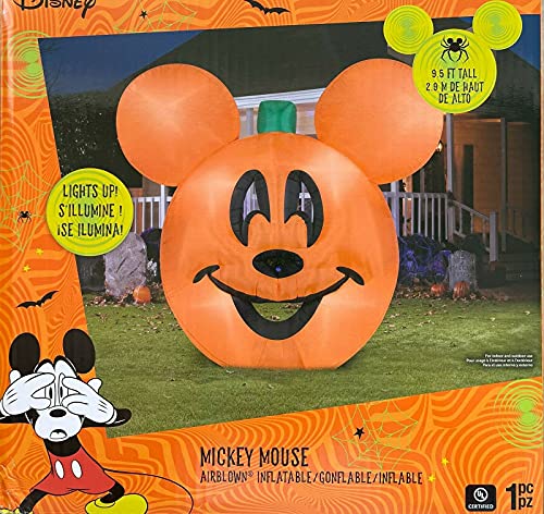 Gemmy 9 1/2 Airblown Inflatable Disney Mickey Mouse Pumpkin Jack-O-Lantern